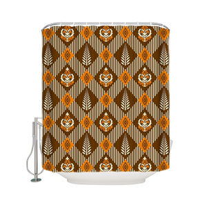 New Arrival Best Quality Pure Cotton Material Custom Print Luxury <b>Flower</b> Print Bathroom Shower <b>Curtains</b> - Product Image 5