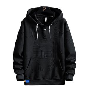 Sudaderas con capucha de lana Vintage rasgadas desgastadas lavadas con ácido de gran tamaño teñidas lisas de invierno personalizadas para hombres de peso pesado al por mayor - Product Image 1