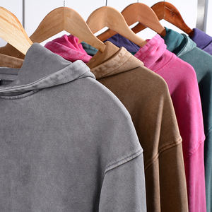 Sweat à capuche surdimensionné en éponge française poids lourd pour hommes Vintage Streetwear impression délavée à l'acide impression numérique personnalisée pour l'hiver - Product Image 2