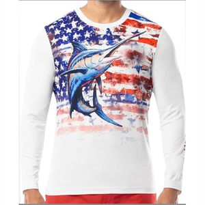 Camisas de pesca de manga larga con impresión personalizada, ropa de caza y pesca, camiseta de manga larga de pesca ligera para hombre - Product Image 1