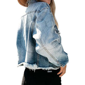 Service OEM Veste en jean pour femmes Respirante Finie sur mesure Séchage rapide 100% coton - Product Image 2