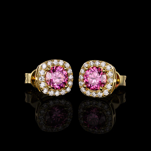 Pendientes de Aro Minimalistas con Diamantes Cultivados en Laboratorio en Plata de Ley 925 - Regalo Ecológico para Fiestas y Eventos - Product Image 2
