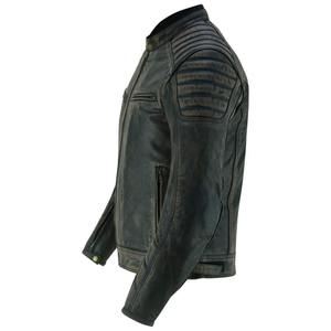 Veste de luxe en cuir véritable avec poche de style fermeture à glissière sur le devant Veste classique avec fermeture à glissière Durable Doux et élégant - Product Image 6