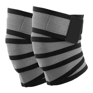 Unisex Custom Logo Cotton Gym Knee Wraps Adjustable Powerlifting Weightlifting Supports for <b>Fitness</b> <b>Safety</b> - Product Image 6