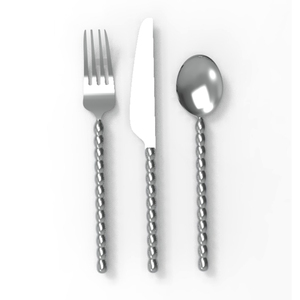 Vente en gros de couverts élégants et brillants en acier inoxydable Cuillères personnalisées Fourchettes Couteau Vaisselle Ensembles de couverts pour mariages - Product Image 6