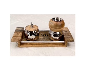 Maravilloso diseño de acero Mabkhar con bandeja de madera Quemador Bakhoor de primera calidad para accesorios de decoración del hogar - Product Image 6
