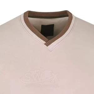 เสื้อกันหนาวคอวีธรรมดาสำหรับผู้ชายเสื้อสเวตเชิ้ตคอวีแบบลำลองสำหรับผู้ชายผ้าคอตตอนผสม - Product Image 5