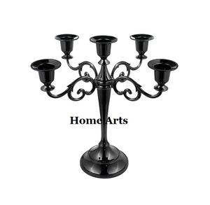 Bougeoir de pièce maîtresse de table Design merveilleux Candélabre de couleur noire en aluminium de haute qualité avec 4 bras - Product Image 3