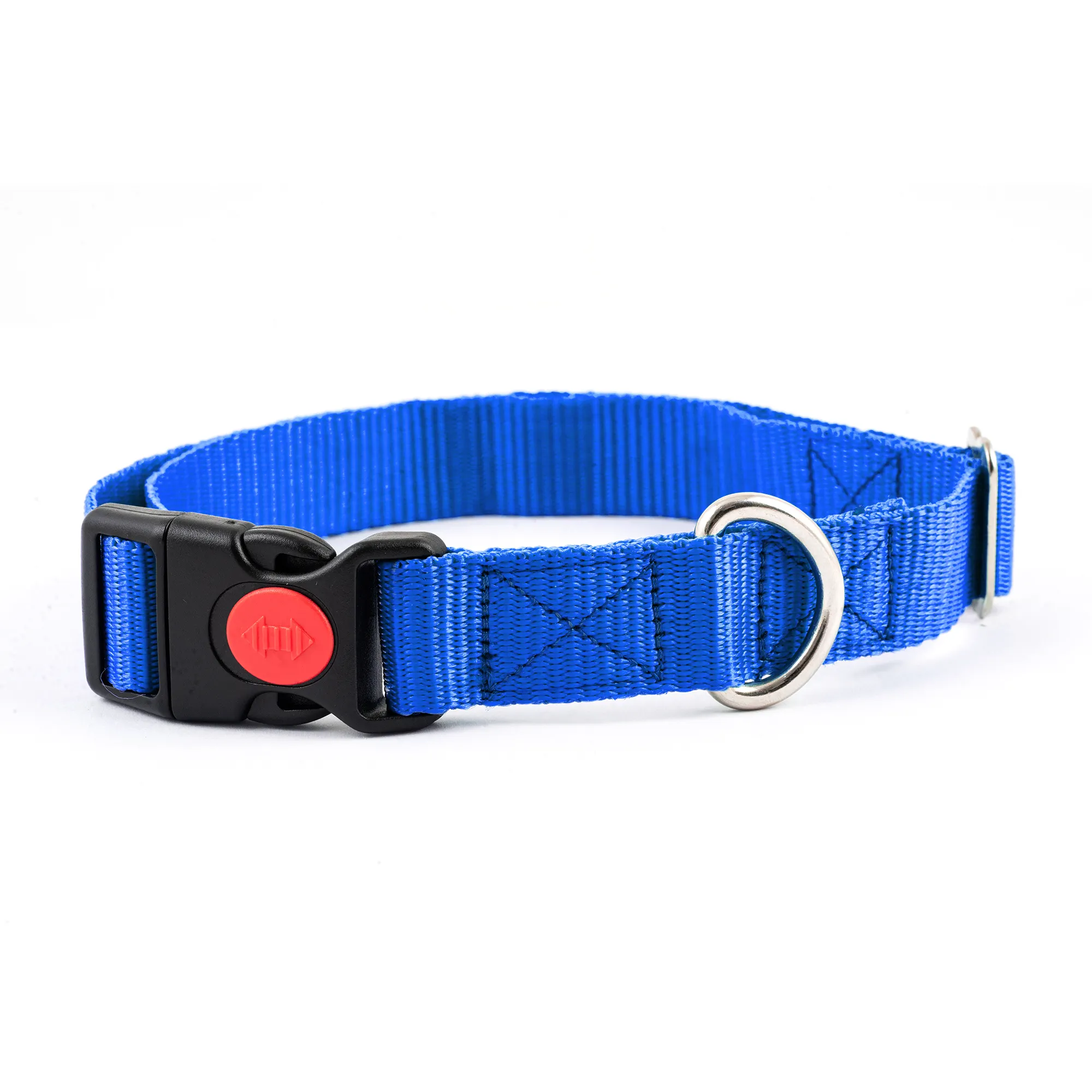 Tüm boyutları için köpek tasması ile özel naylon köpek tasması s sevgili pet için 38-63 cm ve hızlı açma düğmesi, kraliyet mavi