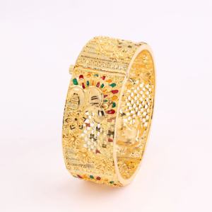 Forming Gold Plated <b>Kada</b>, Gold <b>Kada</b>, Fashion Jewelry, Gift for Women Special Occasion Copper & Brass Chapado En Oro Oro Laminado - Product Image 1