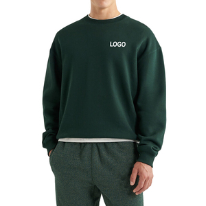 Sudadera de Cuello Redondo Relajada de Algodón Orgánico Premium y Poliéster Reciclado, Tallas XS-XL, Antiarrugas, Etiqueta Personalizada, Tejido de Punto, para Hombre - Product Image 1