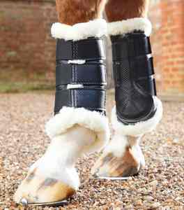 Bottes de protection pour chevaux personnalisées, style brossage, rembourrage absorbant les chocs, soutien des tendons et des jarrets, bottes de brossage - Product Image 1