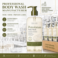 Gel Douche Hydratant et Nourrissant au Vaseline, Marque Privée OEM, Doux et Hydratant, Vente en Gros