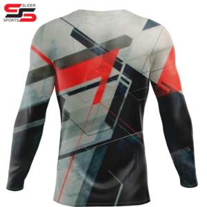 Muestra gratis de protectores de erupción sublimados personalizados MMA Rash Guards Men s manga corta Rash Guard - Product Image 2