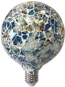 Lámpara LED estilo Tiffany con cristal azul 4W G125 (F-Bright 2601966-AZ) - Product Image 1