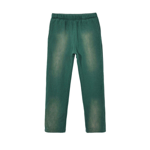 Pantalons de survêtement pour hommes en gros, style streetwear vintage, décontractés, en coton lourd délavé à l'acide, doublure en molleton, écologiques, amples pour les extrémités - Product Image 2