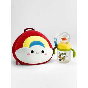 Tykle para BTS Combo - Bolso Bandolera de Peluche Nube Arcoíris con Botella de Agua con Pajita Sunshine, un Conjunto de Bolsos Elegante y Funcional - Product Image 1