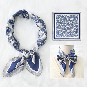 2025 Wrap Ladies Hair Jacquard <b>Silk</b> <b>Scarf</b> 70*70 cm High Quality Neck Dance Woven <b>Scarf</b> Model Flight <b>Scarf</b> - Product Image 6