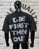T-shirts pour hommes 100% coton OEM, 450 GSM, en molleton épais, coupe ample, design personnalisé, t-shirts imprimés sur toute la surface