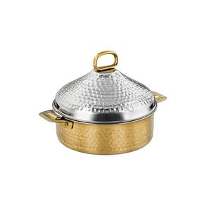 Stylish Unique Silver Metal Cooking <b>Pot</b> with Stainless Steel Lid 30cm Dishwasher Safe <b>Soup</b> & Stock <b>Pots</b> for Hotel Restaurant Use - Product Image 2