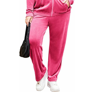 Pantalon en velours rose uni pour homme, coupe droite, en toile respirante, à braguette boutonnée, anti-plis, design personnalisé, pour l'hiver - Product Image 1