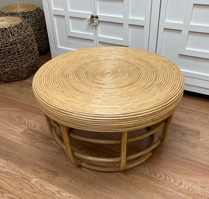 โต๊ะน้ําชาหวายทรงกลม โต๊ะข้างหวายธรรมชาติดีไซน์พื้นฐาน แฮนด์เมดจากเวียดนาม ราคาดีที่สุดขายส่ง - Product Image 6