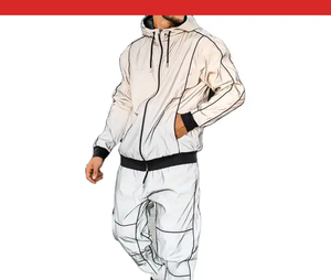 Traje de chándal de nailon reflectante personalizado, traje de hombre con diseño reflejado, traje de hombre, chándal deportivo de nailon/poliéster para mujer - Product Image 3