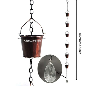 Chaîne de pluie personnalisée en cuivre et en acier inoxydable gouttière tuyau de descente vintage colibri ornements de jardin fabricant exportateur - Product Image 2