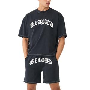 ชุดเสื้อยืดพิมพ์ลายกราฟิกสำหรับผู้ชายชุดเสื้อกางเกงผ้าฝ้ายระบายอากาศได้ดีดีไซน์แบบพองสำหรับฤดูร้อน - Product Image 6