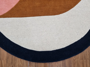 Modern <b>Round</b> Tufted Hand Tufted Wool Bedroom Aesthetic <b>Rugs</b> Minimalist Tufted <b>Rug</b> - Product Image 5