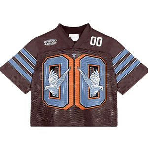 เสื้อฟุตบอลผู้ชายทรงครอป ผ้าตาข่าย ทรงบ็อกซี่ สำหรับฤดูร้อน ปี 2026 ผลิตจากโพลีเอสเตอร์ 100% น้ำหนัก 220 กรัม เสื้อกีฬา - Product Image 5