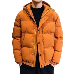 เสื้อแจ็คเก็ตผ้าแคนวาสบุหนานุ่มสำหรับผู้ชาย เสื้อโค้ทฤดูหนาวแบบมีกระดุมแป๊กและซิปปิด ฮู้ดกันน้ำ ทรงเข้ารูป - Product Image 5