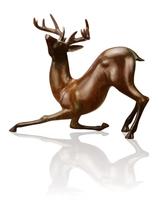 Sculpture en bronze artisanale moderne d'une danseuse, art pop abstrait, statue en aluminium coulé, art décoratif fait main