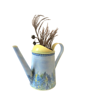 Regadera de Metal pintada a mano de color azul para jardín de casa, proveedor de jardín artesanal, regadera para plantas, flor - Product Image 6