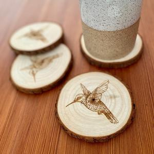 Posavasos de resina para Río y piedra con base de madera natural, vasos de estilo fusión rústicos y modernos para una decoración de mesa elegante - Product Image 2