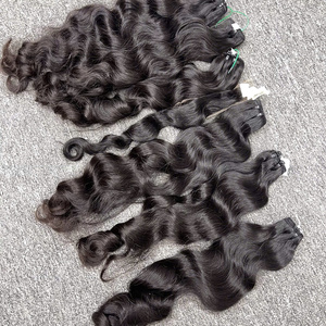 Extensiones humanas rizadas onduladas naturales Supe doble dibujado sin químicos - Product Image 3