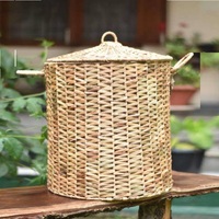 Usine Vente Seagrass Rotin Panier Serviette Boîte Personnalisé Bambou Rotin Papier De Soie Panier De Stockage Top Fournisseur Inde