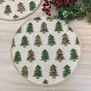 <b>Beaded</b> <b>Placemat</b> Handmade Round Charger for Luxury Dining & Holiday Decor Unique Piece Handmade <b>Beaded</b>, <b>Placemat</b>, Housewarming - Product Image 2