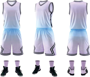 Uniforme de basket-ball pour homme, modèle personnalisé, respirant, ensemble de maillots réversibles avec logo de sublimation, vêtements de sport deux pièces grande taille - Product Image 5
