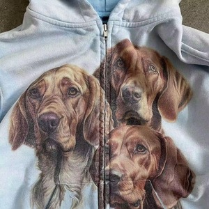 เสื้อมีฮู้ดผ้าฝ้ายหนาลายพังค์นักบุญสั่งย้อมด้วยมือปรับแต่งได้แบรนด์สินค้าขายส่งจำนวนมาก - Product Image 4