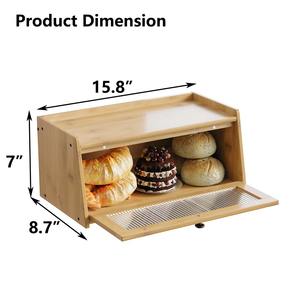 Caja de pan de almacenamiento de alimentos de bambú Caja de pañuelos de bambú hecha a mano Decoración de mesa y hogar natural ecológica Venta al por mayor de Vietnam - Product Image 3