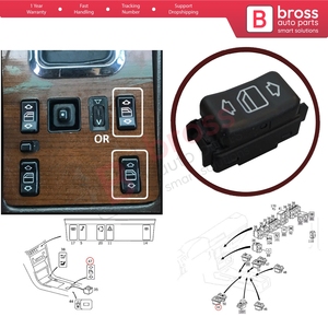 Interrupteur de commande de fenêtre de console centrale BDP632 5 broches droit pour W124 A124 C124 S124 W126 C126 W463 W201 190 A1248204510 - Product Image 5