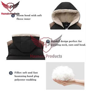 Chaleco acolchado ligero de primera calidad para hombre con cierre de cremallera-Chaqueta sin mangas acolchada de invierno para exteriores para comodidad informal - Product Image 5