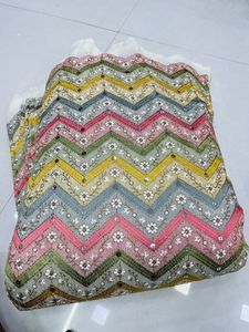 Alta calidad bordado Georgette tul tela impresa patrón de punto vestidos de fiesta de boda precio de exportación directa proveedor indio - Product Image 4