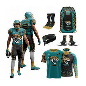 Uniformes de football américain unisexes, tailles adultes, en gros, personnalisables, hautement personnalisés, vêtements de sport respirants - Product Image 1