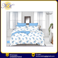 Meilleure vente, ensemble de literie en coton à imprimé floral, drap de lit d'hôtel avec taies d'oreiller à bas prix