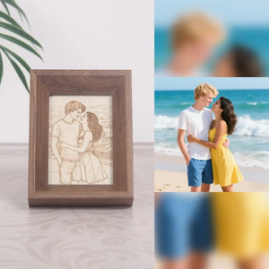 Cadre photo carré en bois léger de qualité supérieure, fait à la main, écologique, avec façade en verre, meilleur prix, artisanat Saniya - Product Image 4