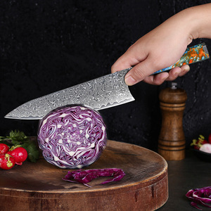 Cuchillo de Chef Japonés Profesional, Fabricación Personalizada al por Mayor, OEM ODM, Hoja de Acero de Damasco, Duradero, Hecho a Mano, Ambidiestro - Product Image 5