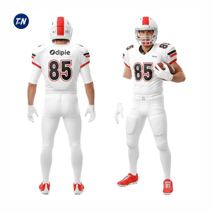 Maillot et short de football américain imprimés en 3D personnalisés, 100 % polyester respirant, séchage rapide, grandes tailles, toutes saisons, logo OEM - Product Image 2