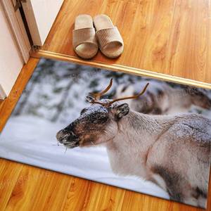Deer Design Printed <b>Rug</b>: Pet Friendly, Large, Gift, Office Decor,<b>Chenille</b> <b>Rug</b> - Product Image 1
